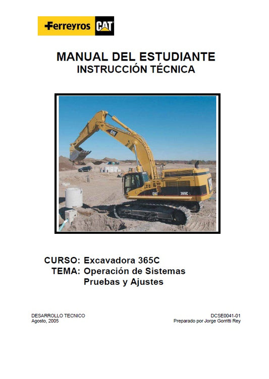 Manual de Operación Prueba y Ajustes 365C