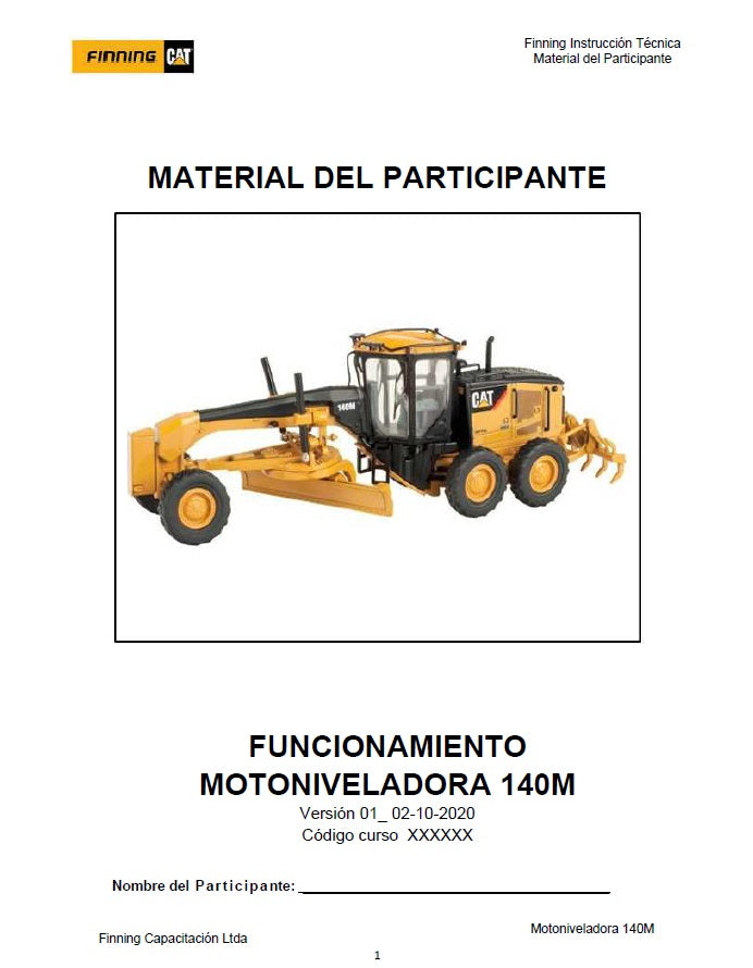 Manual de Operación y Mantenimiento Motoniveladora 140M