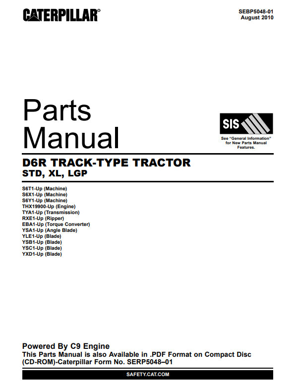 Manual de Partes Bulldozer Caterpillar D6R