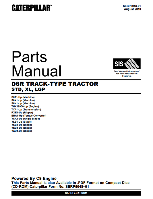 Manual de Partes Bulldozer Caterpillar D6R