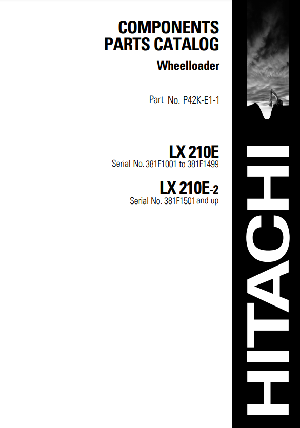 Manual de Partes Cargador Frontal  Hitachi LX210E - LX210E-2