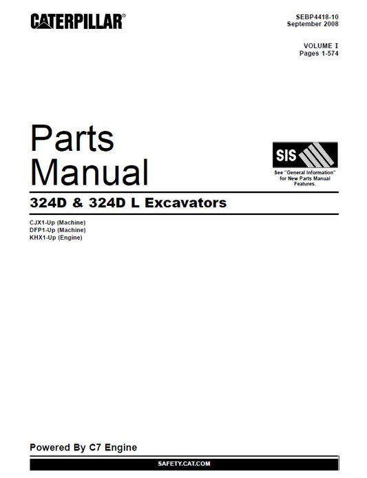 Manual de Partes Caterpillar-324D