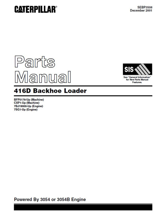 Manual de Partes Caterpillar 416D