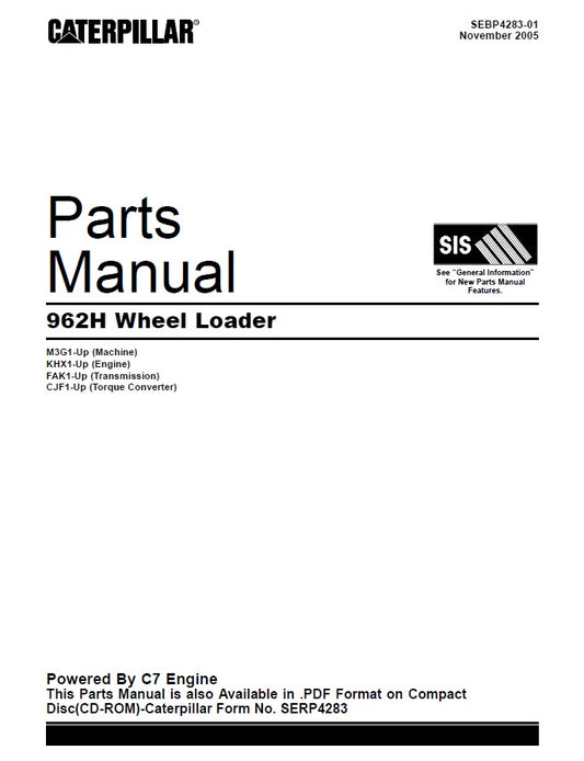 Manual de Partes Caterpillar 962H