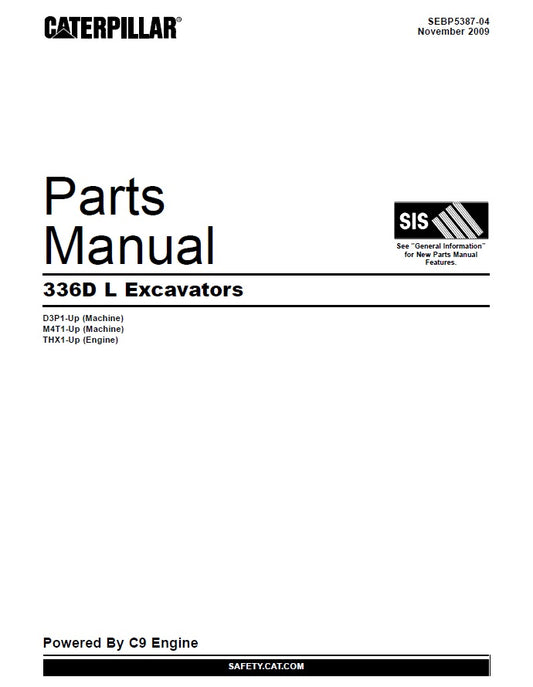 Manual de Partes Caterpillar Excavadora Hidráulica 336DL