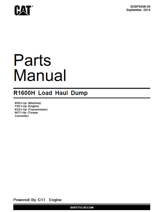 Manual de Partes Caterpillar R1600H