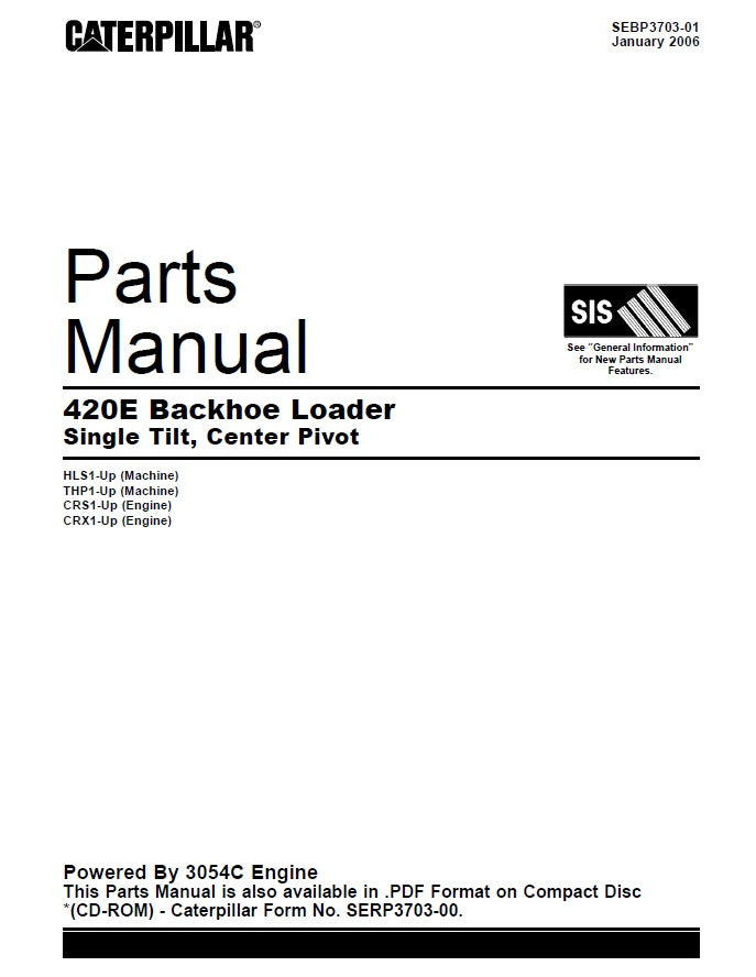 Manual de Partes Caterpillar Retroexcavadora 420E
