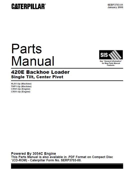 Manual de Partes Caterpillar Retroexcavadora 420E