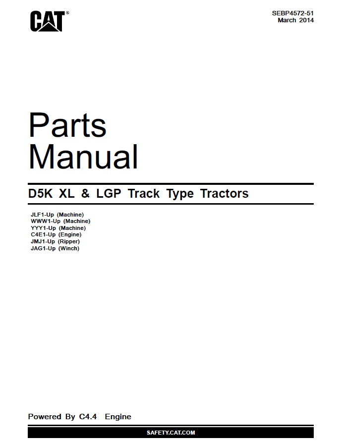 Manual de Partes D5K XL