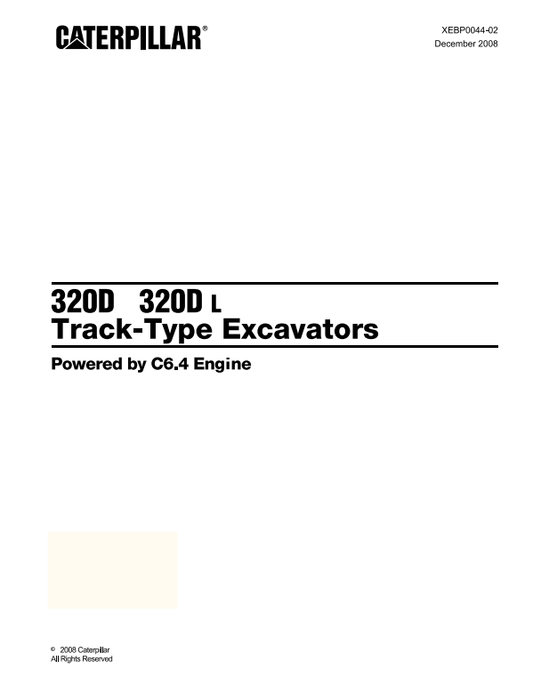 Manual de Partes Excavadora Caterpillar 320D 320D L