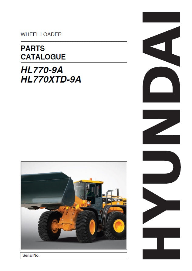 Manual de Partes Hyundai HL770-9A / HL770XTD-9A