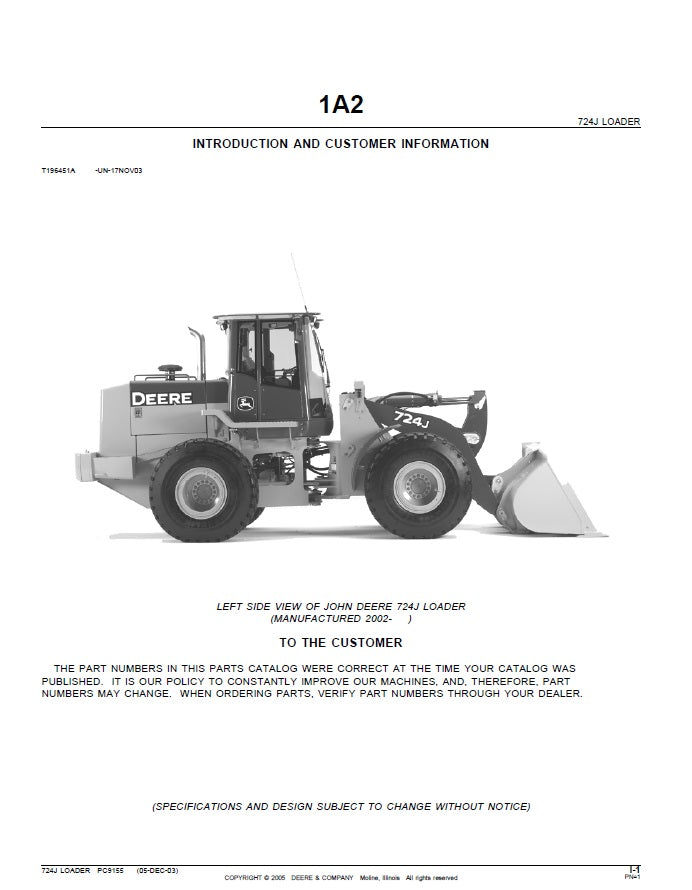 Manual de Partes John Deere 724J
