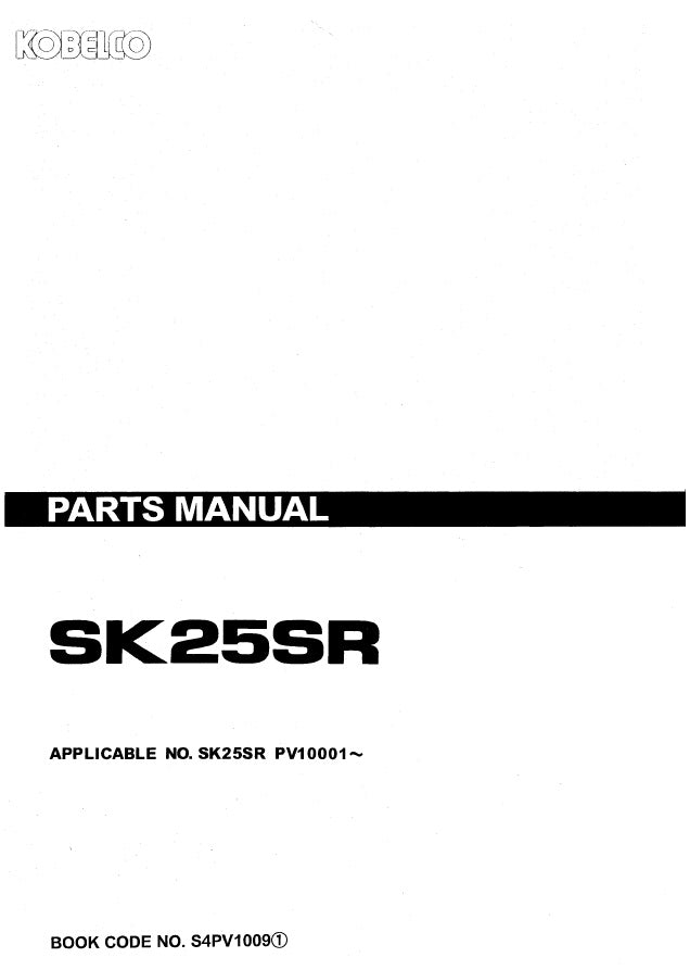 Manual de Partes Kobelco SK25SR