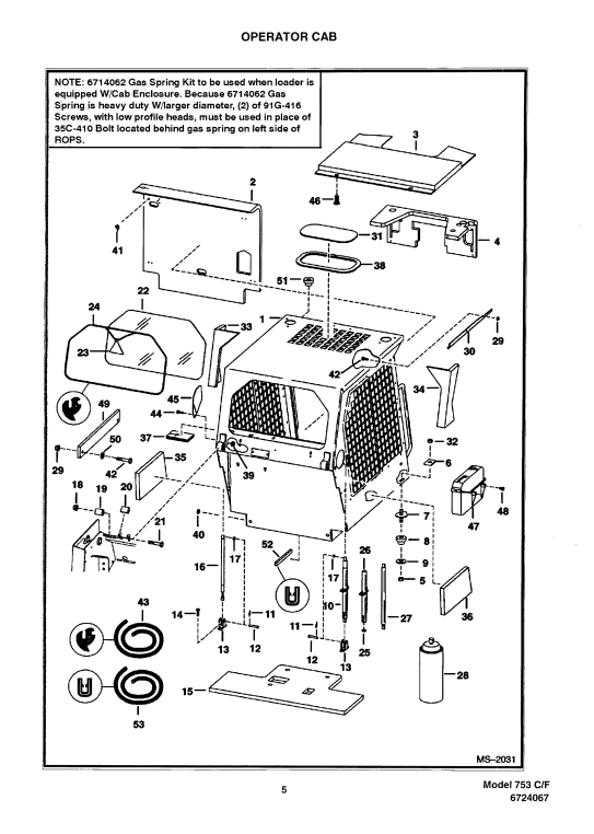 Manual de Partes Mini Cargador Bobcat 753 - 753 H