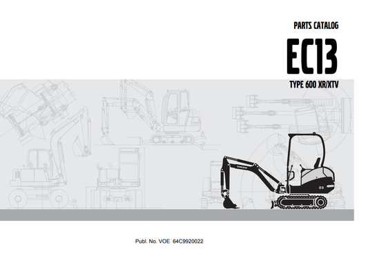 Manual de Partes Mini Excavadora Volvo EC13