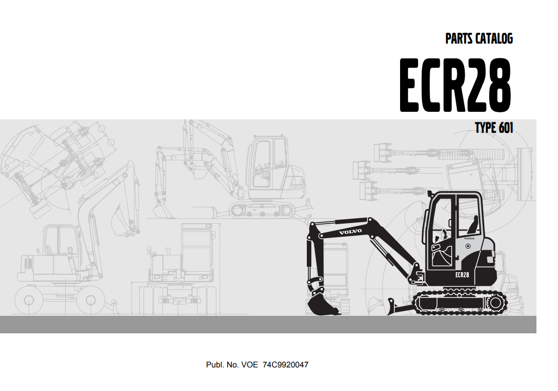Manual de Partes Mini Excavadora Volvo ECR28