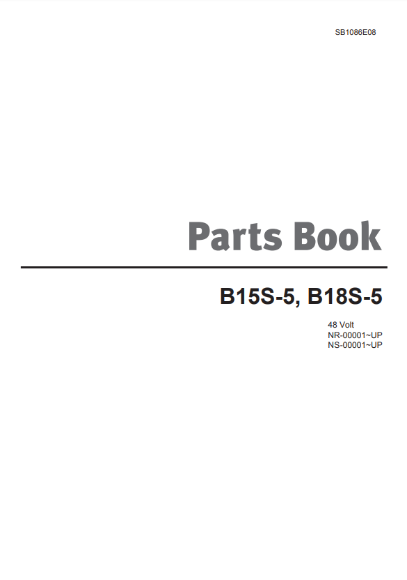 Manual de Partes Montacargas Doosan B15S-5  B18S-5