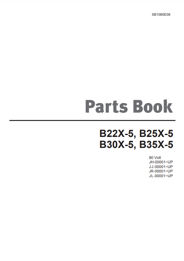 Manual de Partes Montacargas Doosan B22X-5, B25X-5, B30X-5, B35X-5