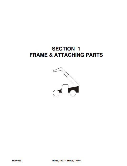 Manual de Partes Telehandler Caterpillar TH336- TH337- TH406- TH407