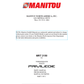 Manual de Partes Telehandler ManiTou MRT2150