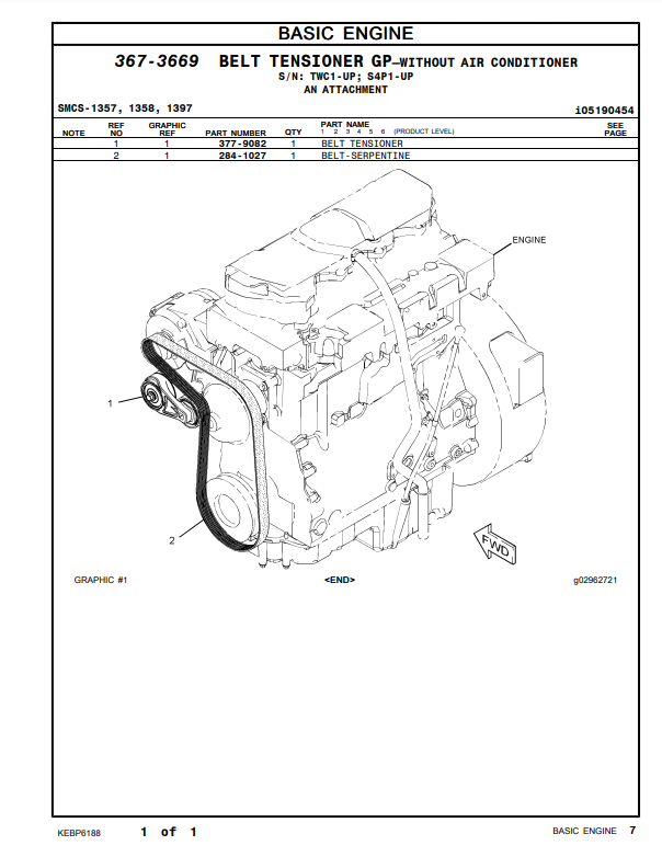 Manual de Partes Vibrocompactador Caterpillar CB54B - CB44B