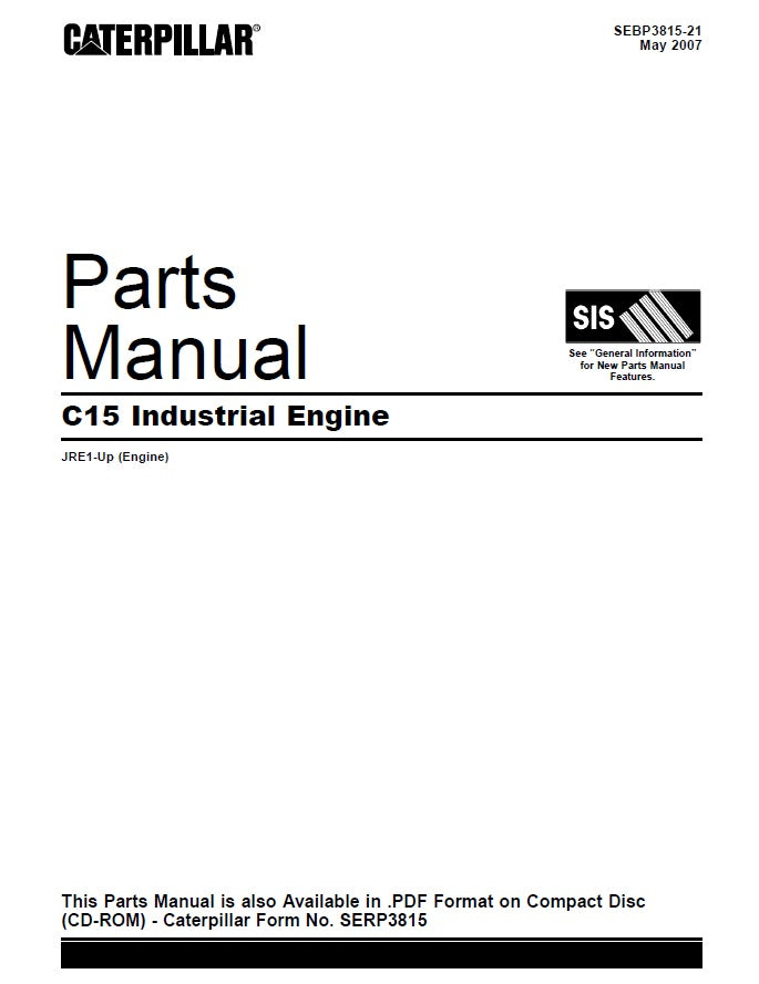 Manual de Partes de Motor Caterpillar C15 Industrial