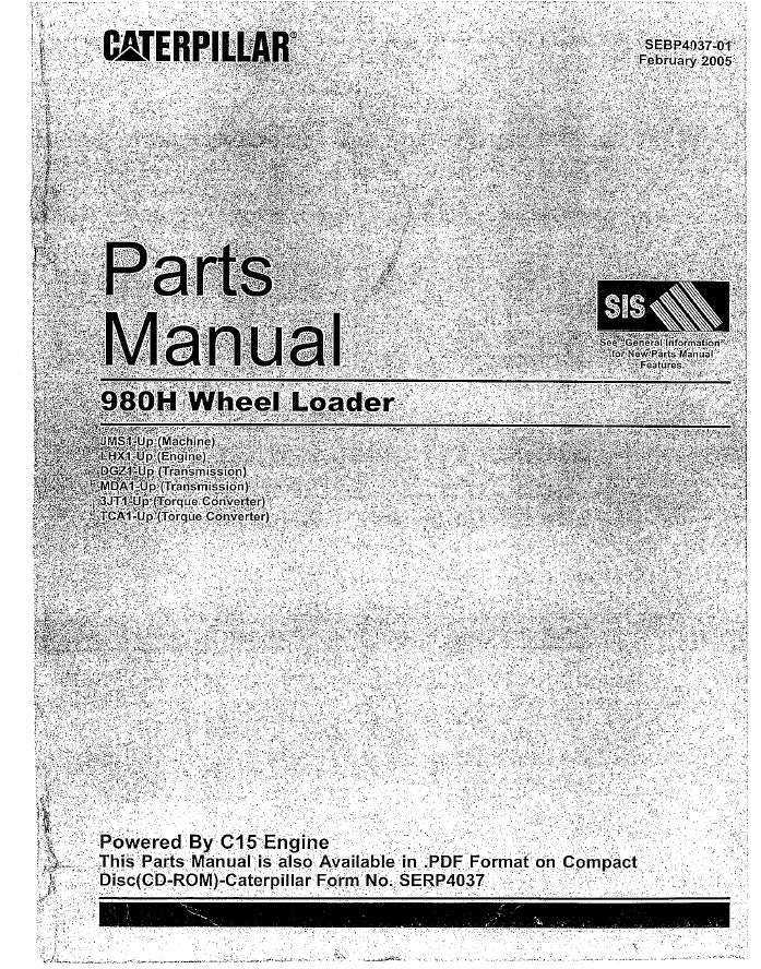 Manual de Parts 980H Caterpillar