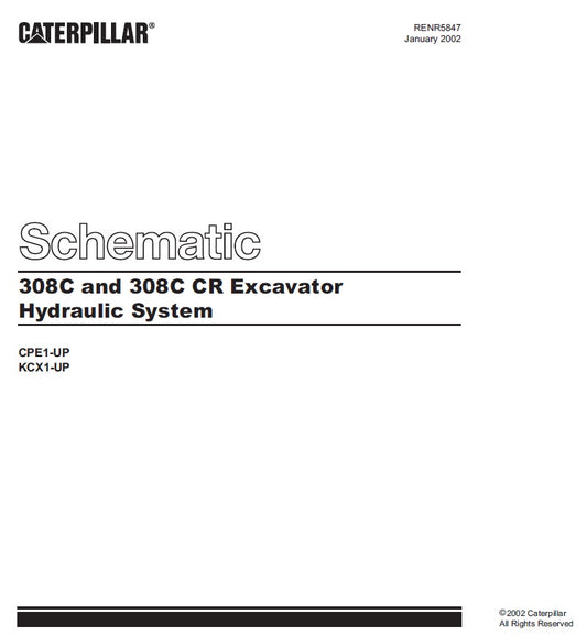 Manual de Plano Hidráulico Caterpillar 308C CR