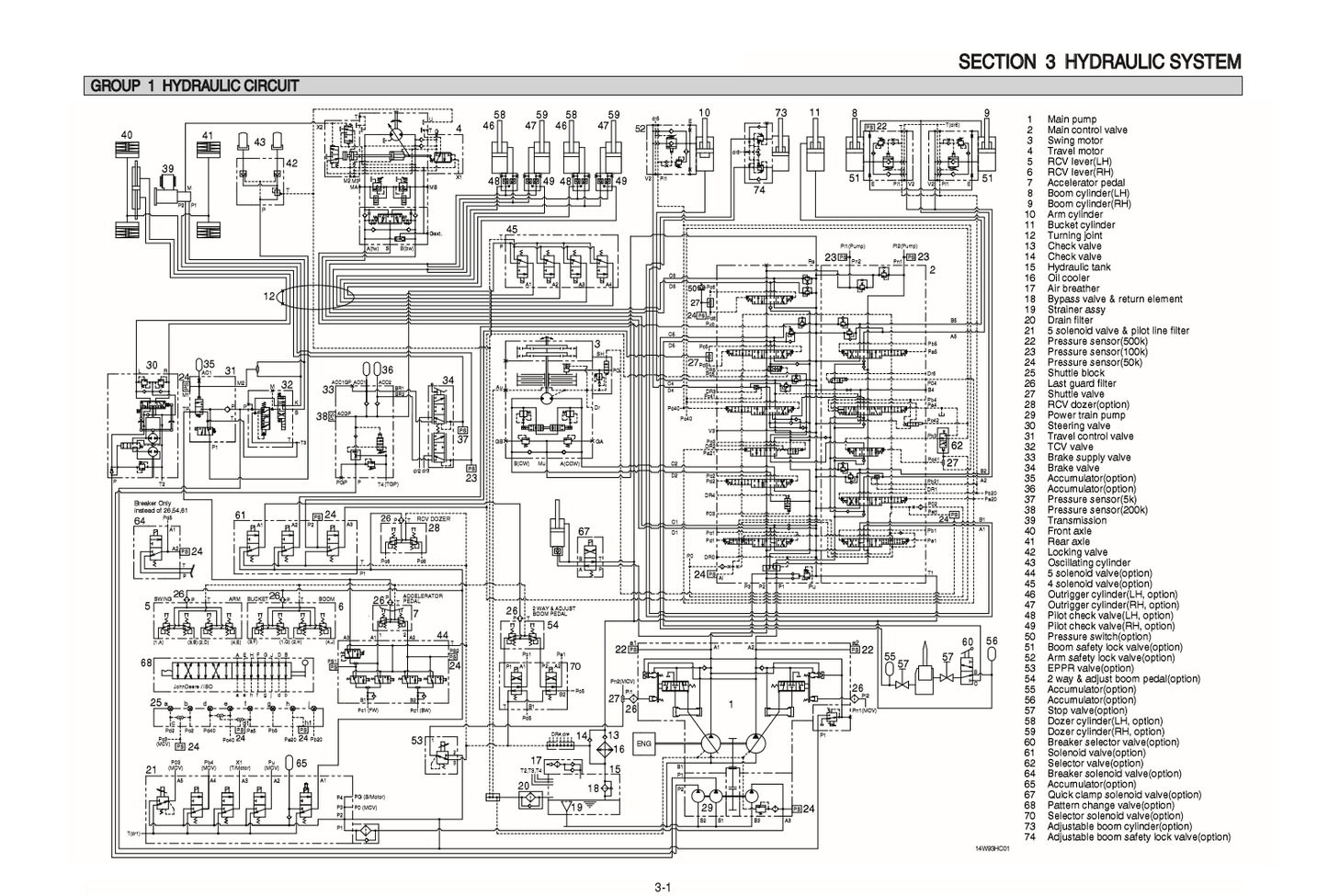 Manual de Plano Hidráulico Excavadora Hyundai R140W-9S