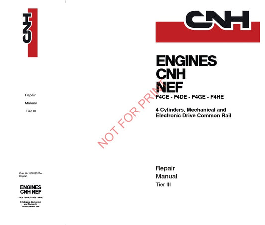 Manual de Reparación CNH F4CE - F4DE - F4GE - F4HE Tier III