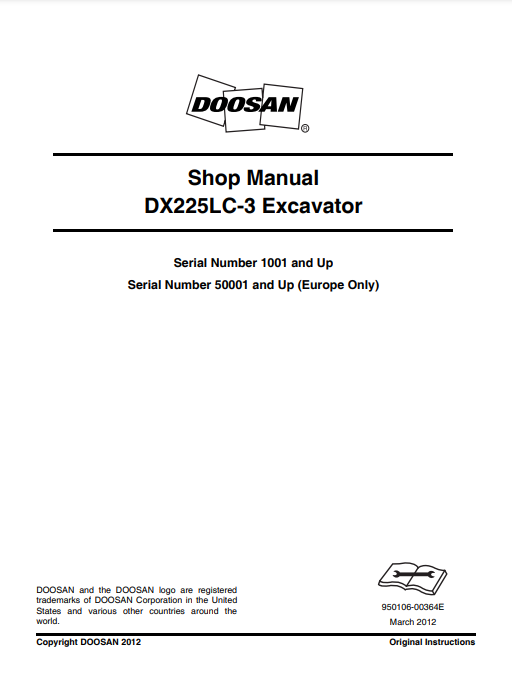 Manual de Reparación Excavadora Doosan DX225LC-3