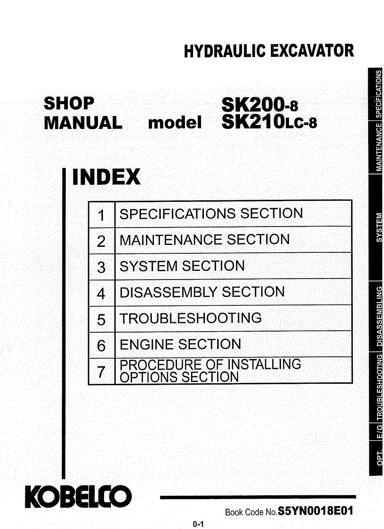 Manual de Servicio Retroexcavadora Kobelco SK200-8 SK210LC-8