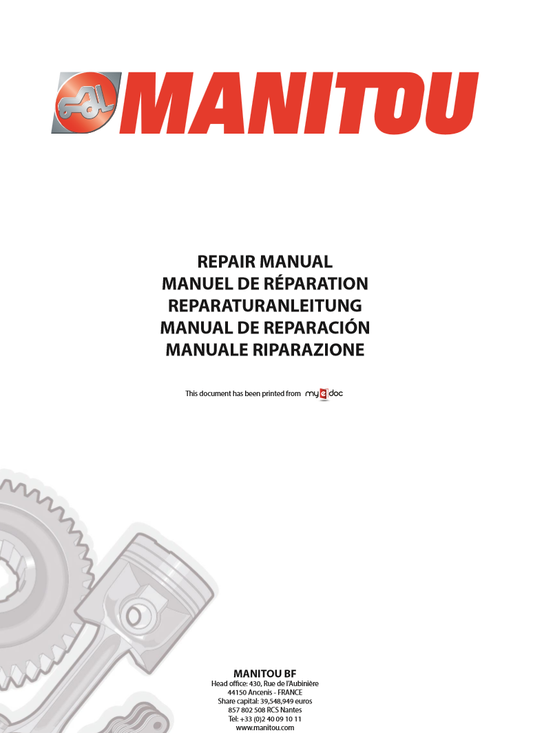 Manual de Servicio Telehandler ManiTou MRT-2150