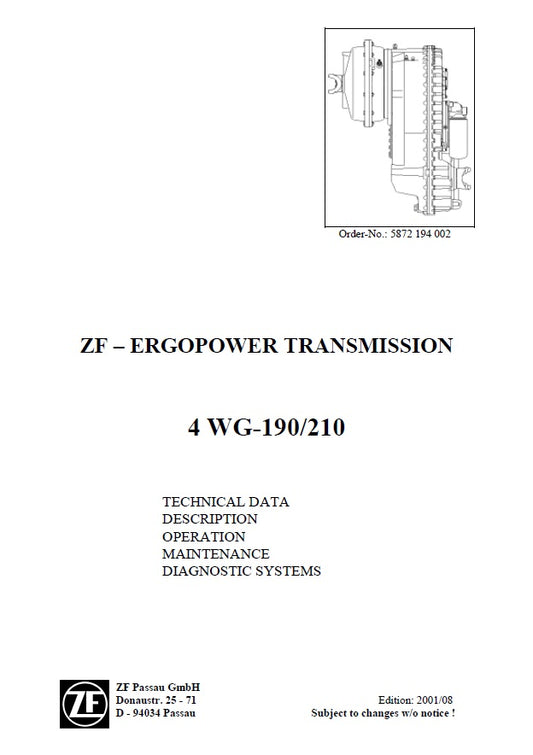 Manual de Servicio ZF 4WG-190/ 210