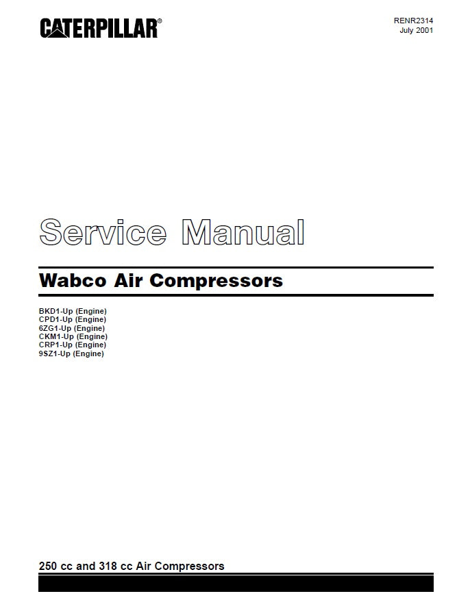Manual de Servicios Catrpillar Compresore de Aire 250cc y 318cc