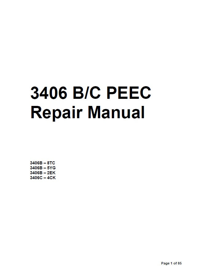 Manual de Servicios Catepillar 3406 B/C