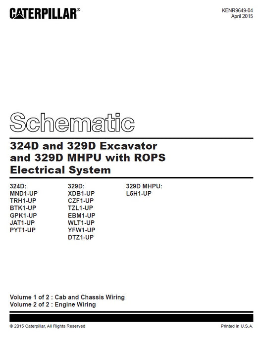 Manual de Servicios Caterpillar 324D- 329D- 329D MHPU