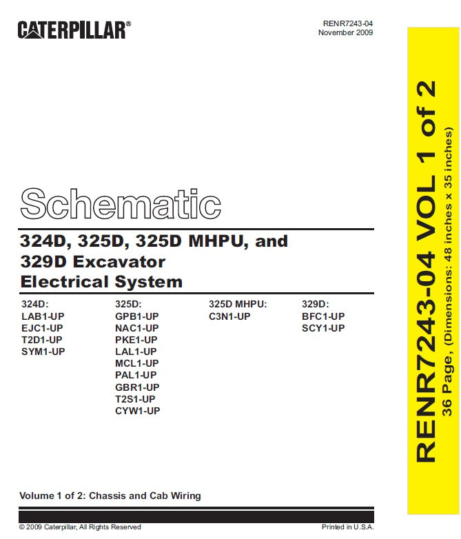 Manual de Diagrama Eléctrico Caterpillar 325DL