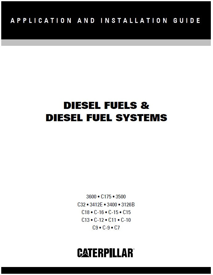 Manual de Servicios Caterpillar 3600, C175, 3500, C32, 3412E, 3400, 3126B, C18, C-16, C-15, C15, C13, C-12, C11, C-10, C9,C-9, C7