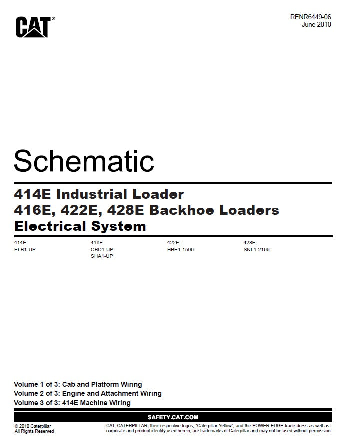 Manual de Servicios Caterpillar 414E, 416E, 422E, 428E