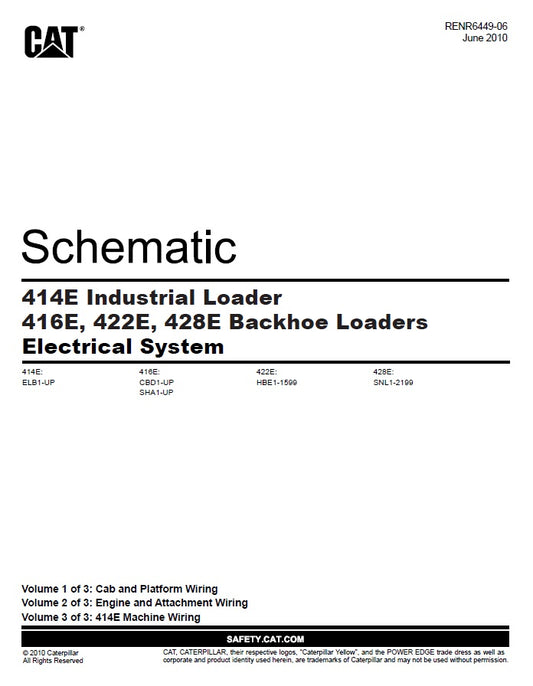 Manual de Servicios Caterpillar 414E, 416E, 422E, 428E
