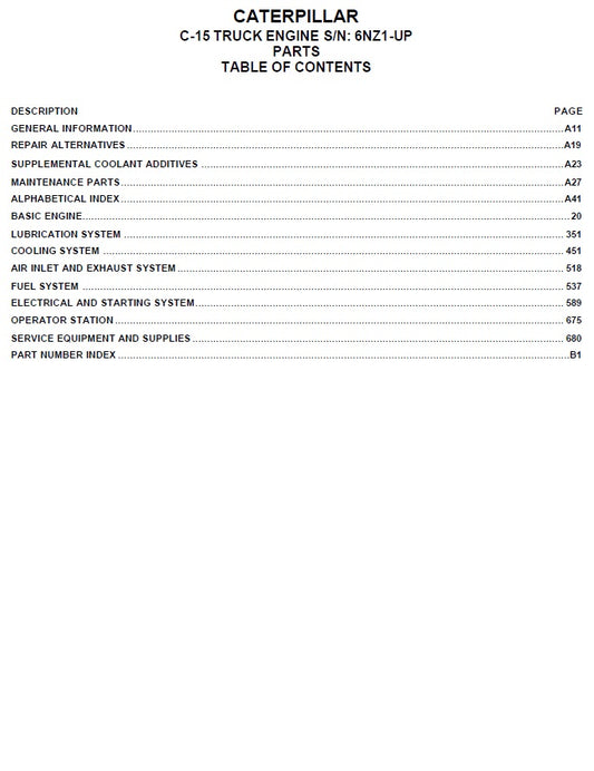 Manual de Servicios Caterpillar 6NZ1-Up