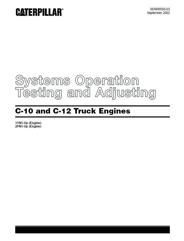 Manual de Servicios Caterpillar C-10 y C-12