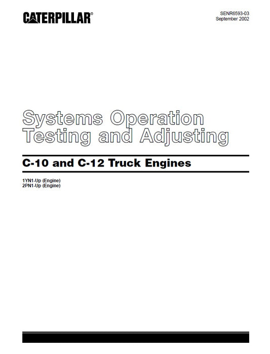 Manual de Servicios Caterpillar C-10 y C-12