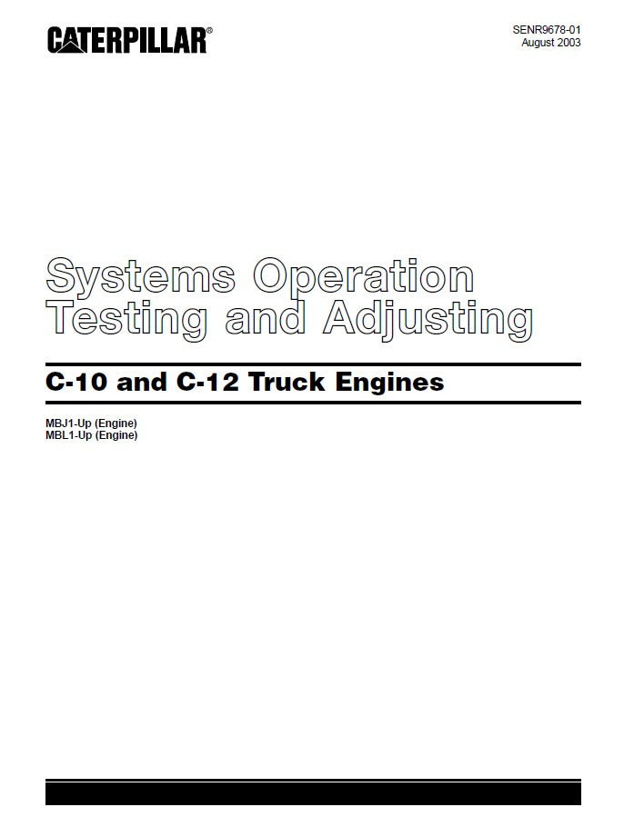 Manual de Servicios Caterpillar C-10 y C-12