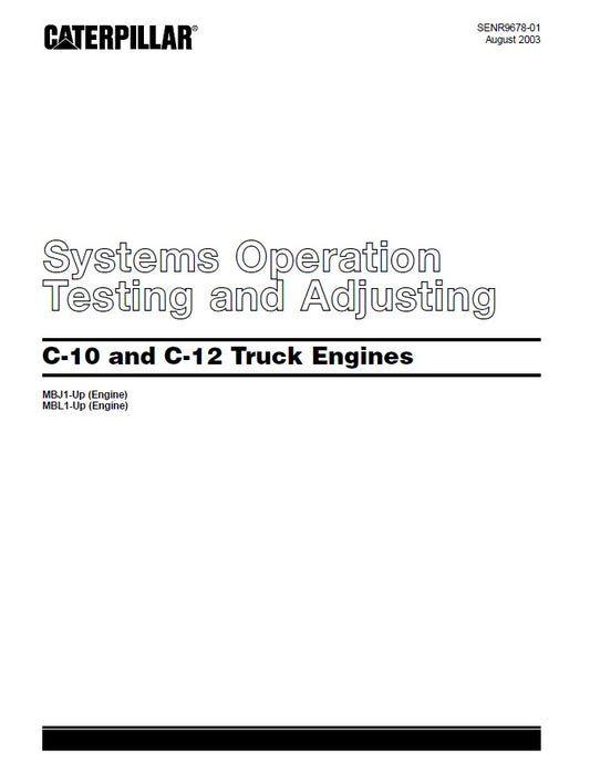 Manual de Servicios Caterpillar C-10 y C-12