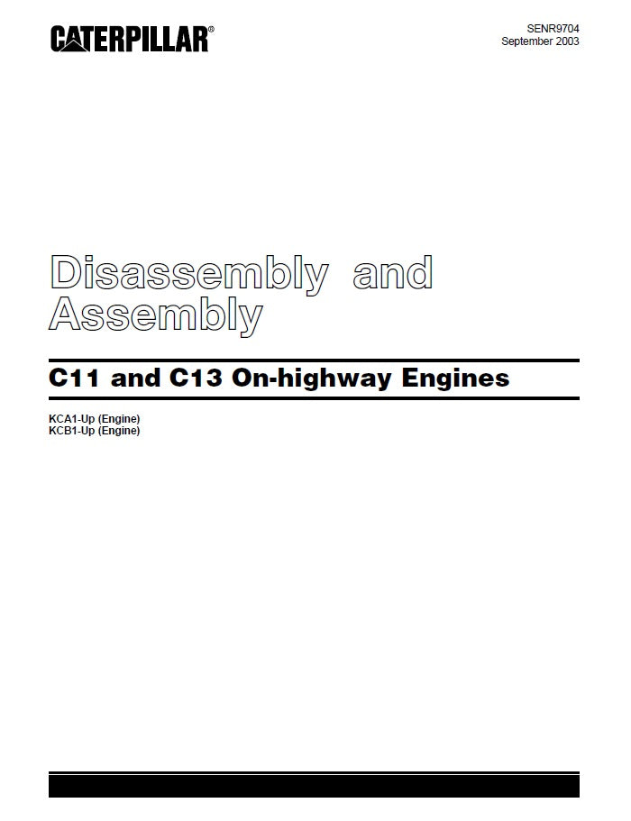 Manual de Servicios Caterpillar C11 - C13