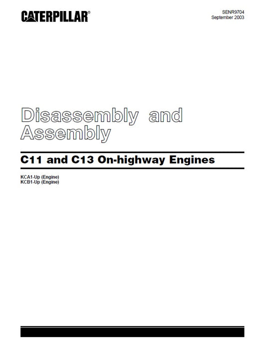 Manual de Servicios Caterpillar C11 - C13