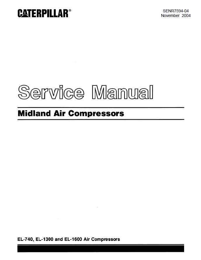 Manual de Servicios Caterpillar Compresores de Aire EL-740, EL-1300, EL-1600