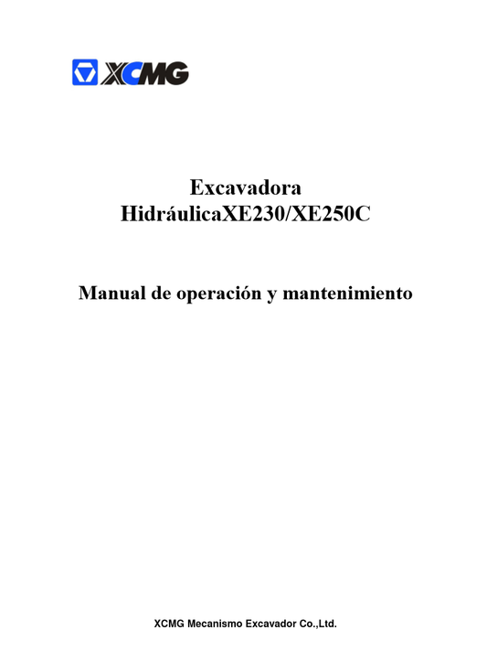 Manual de Servicios Excavadora Hidráulica XCMG XE230&